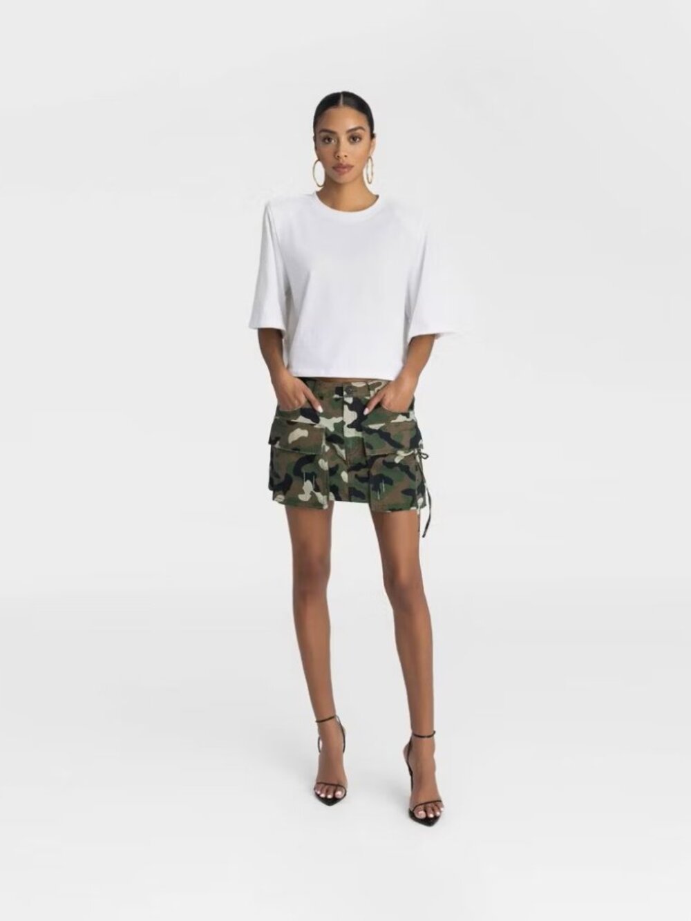Women's KBB by KAHLANA Size 4 Cargo Camouflage Skorts